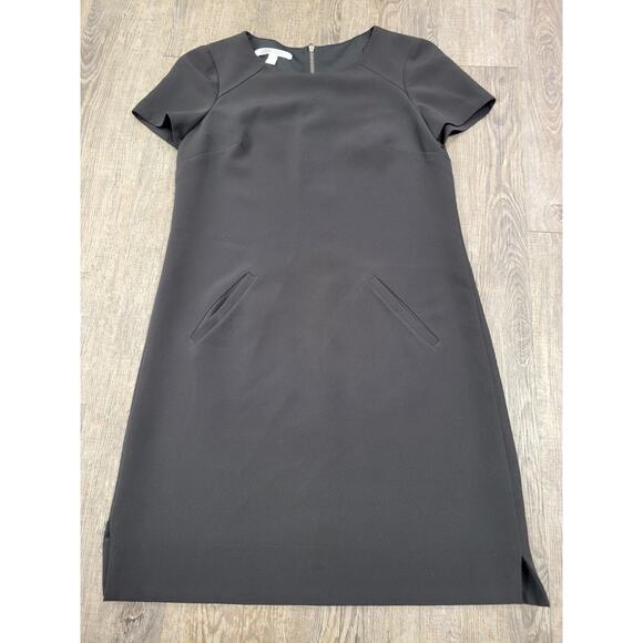 Maggy London Simple Solid Black Short Sleeve Dress Size 4 - Picture 1 of 5